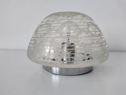 New Pamono Mid-Century Modern Glass Flush Mounts from Hillebrand Lighting, 1960s, Set of 2