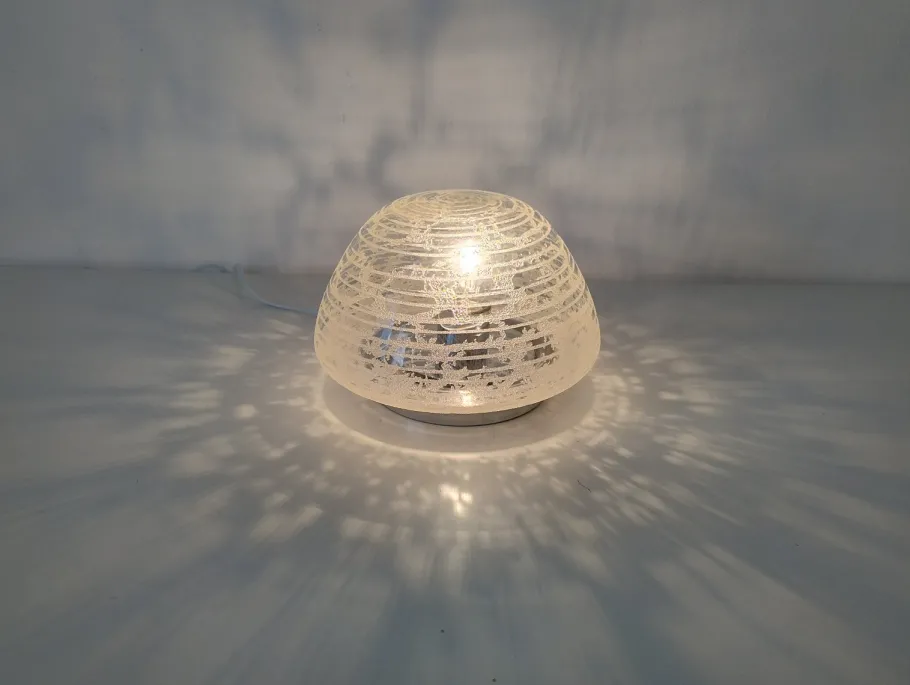 New Pamono Mid-Century Modern Glass Flush Mounts from Hillebrand Lighting, 1960s, Set of 2