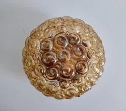 Sale Pamono Mid-Century Modern Glass Wall or Ceiling Lamp attributed to Glashütte Limburg, Germany, 1960s