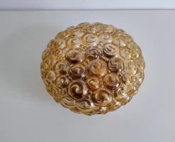 Sale Pamono Mid-Century Modern Glass Wall or Ceiling Lamp attributed to Glashütte Limburg, Germany, 1960s