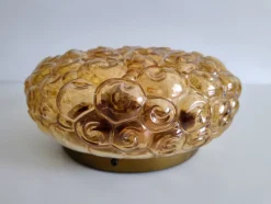 Sale Pamono Mid-Century Modern Glass Wall or Ceiling Lamp attributed to Glashütte Limburg, Germany, 1960s