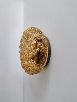 Sale Pamono Mid-Century Modern Glass Wall or Ceiling Lamp attributed to Glashütte Limburg, Germany, 1960s