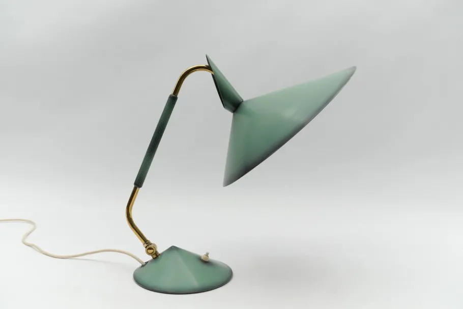 Sale Pamono Mid-Century Modern Green Table Desk, 1950s