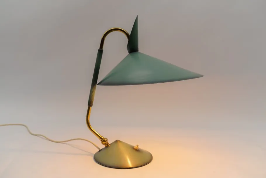 Sale Pamono Mid-Century Modern Green Table Desk, 1950s