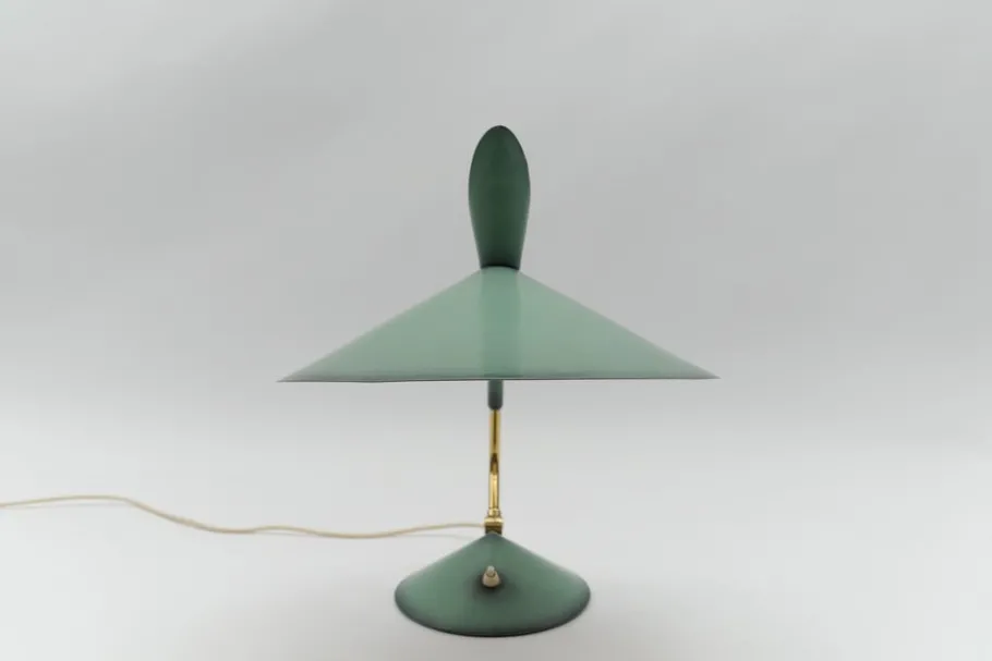 Sale Pamono Mid-Century Modern Green Table Desk, 1950s