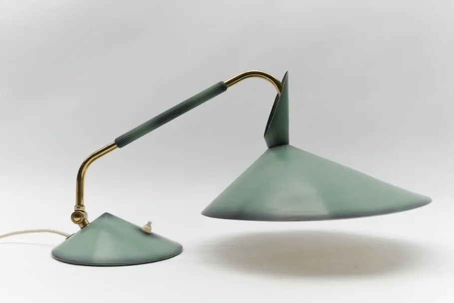 Sale Pamono Mid-Century Modern Green Table Desk, 1950s