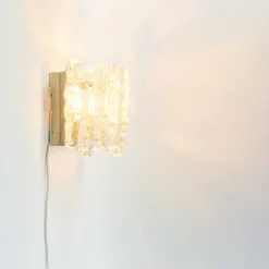 Best Pamono Mid-Century Modern Ice Glass Wall Lamps by J.T. Kalmar for Kalmar Franken, 1960s, Set of 2