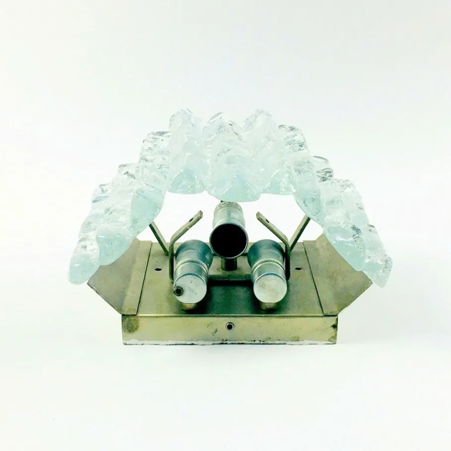 Best Pamono Mid-Century Modern Ice Glass Wall Lamps by J.T. Kalmar for Kalmar Franken, 1960s, Set of 2