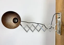 New Pamono Mid-Century Modern Industrial Scissor Wall Lamp, 1950s