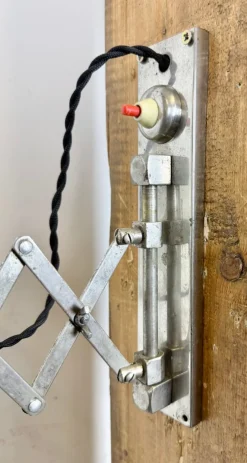 New Pamono Mid-Century Modern Industrial Scissor Wall Lamp, 1950s