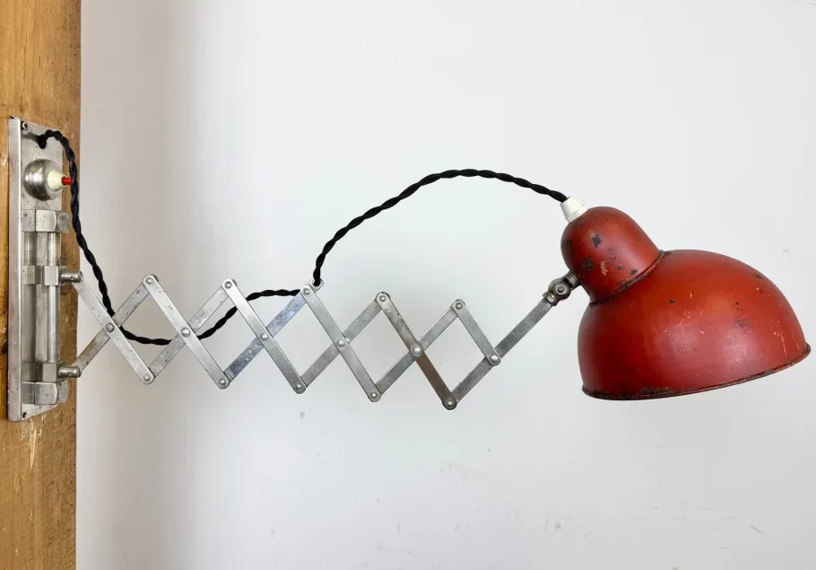 New Pamono Mid-Century Modern Industrial Scissor Wall Lamp, 1950s