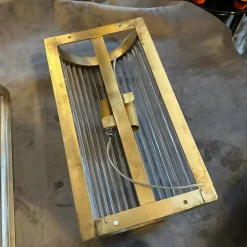 Sale Pamono Mid-Century Modern Italian Wall Sconces in Brass and Glass, 1980s, Set of 2