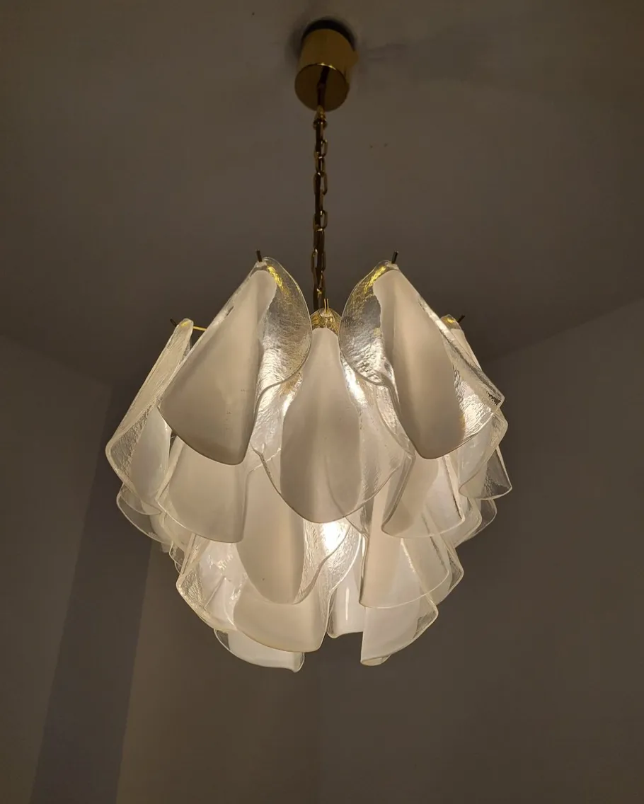 Sale Pamono Mid-Century Modern Italian Murano Glass Chandelier, 1960s