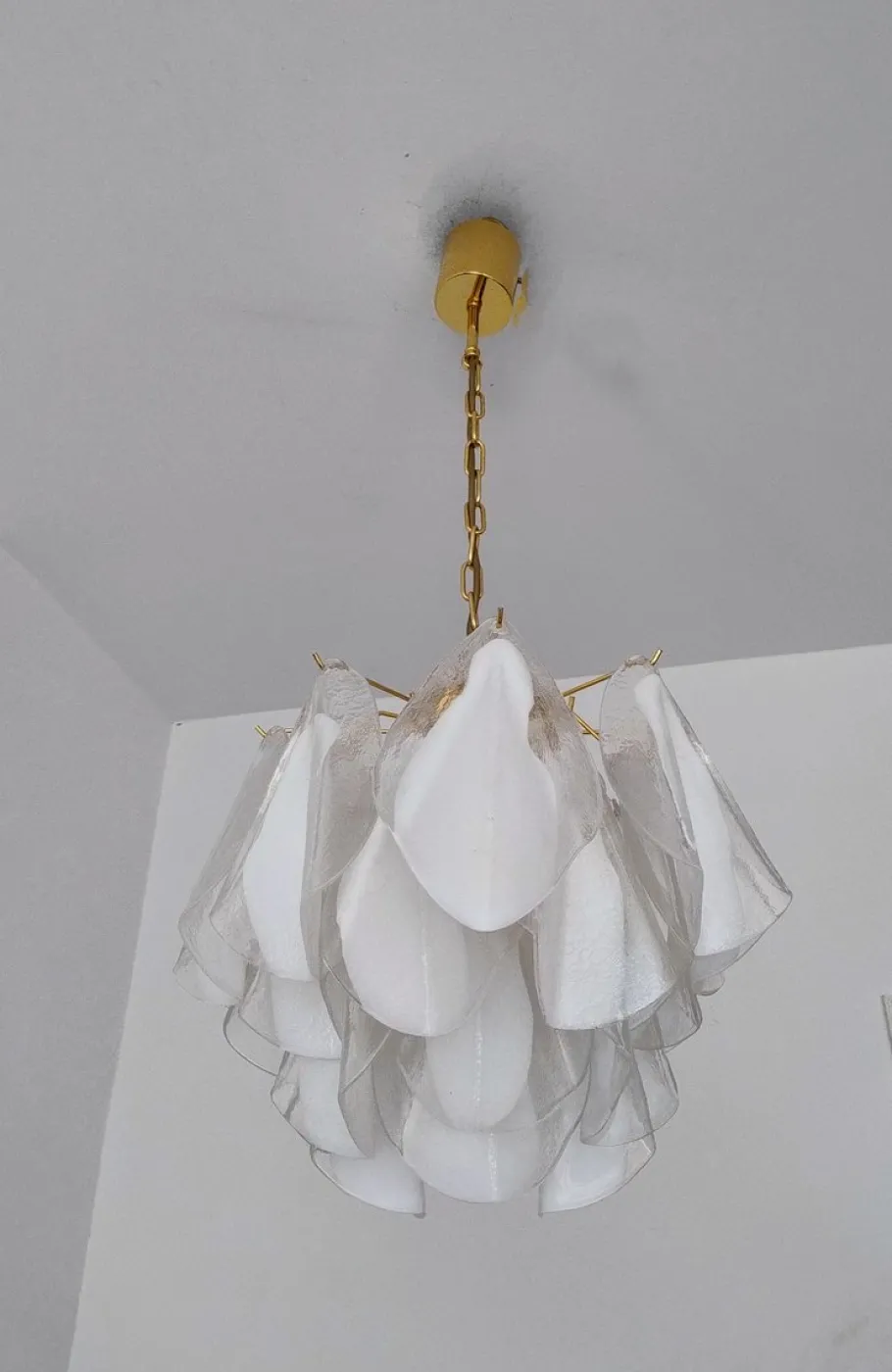 Sale Pamono Mid-Century Modern Italian Murano Glass Chandelier, 1960s