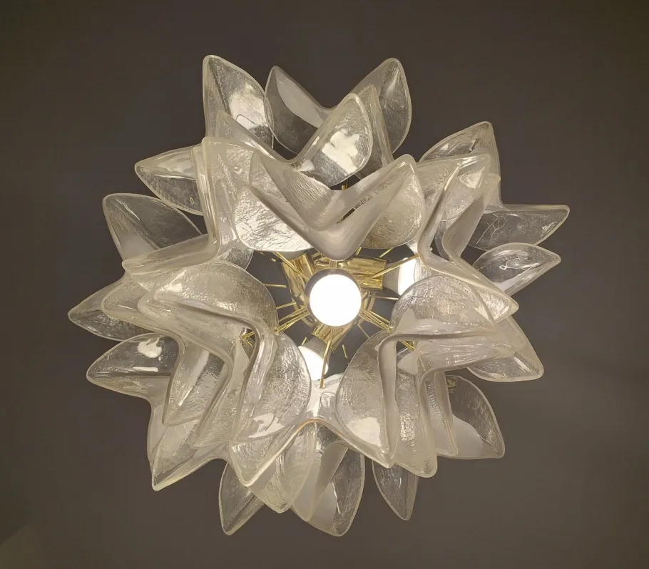 Sale Pamono Mid-Century Modern Italian Murano Glass Chandelier, 1960s