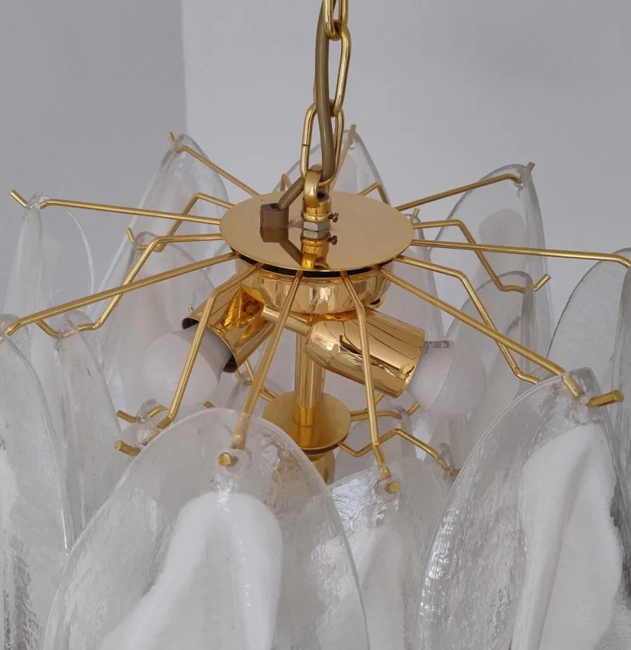 Sale Pamono Mid-Century Modern Italian Murano Glass Chandelier, 1960s