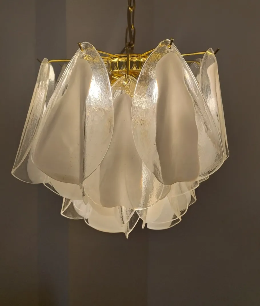 Sale Pamono Mid-Century Modern Italian Murano Glass Chandelier, 1960s