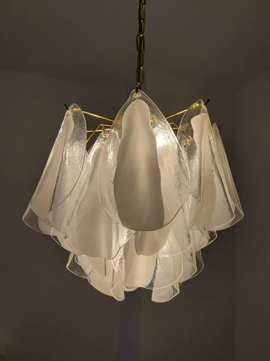 Sale Pamono Mid-Century Modern Italian Murano Glass Chandelier, 1960s
