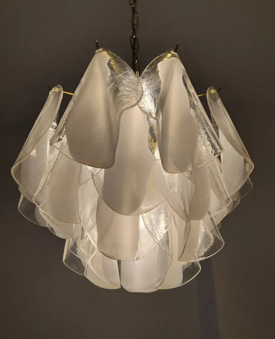Sale Pamono Mid-Century Modern Italian Murano Glass Chandelier, 1960s