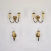 Clearance Pamono Mid-Century Modern Italian Sconces in Lacquer and Brass, 1960s, Set of 4