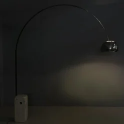 Clearance Pamono Mid-Century Modern Italian Arco Floor Lamp by Castiglioni Brothers for Flos, 1960s