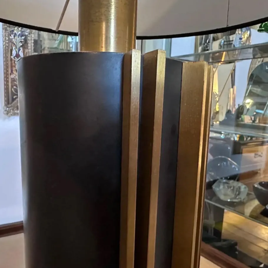 Discount Pamono Mid-Century Modern Italian Metal and Brass Table Lamp attributed to Gaetano Sciolari, 1970s