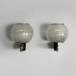 New Pamono Mid-Century Modern Italian Feltre Wall Lamps by Ignazio Gardella for Greco, 1960s, Set of 2