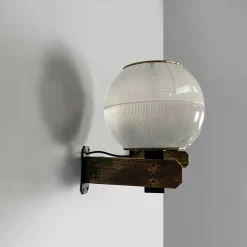 New Pamono Mid-Century Modern Italian Feltre Wall Lamps by Ignazio Gardella for Greco, 1960s, Set of 2