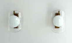 Discount Pamono Midcentury Modern Italian Murano Glass Wall Sconces, 1970s, Set of 2