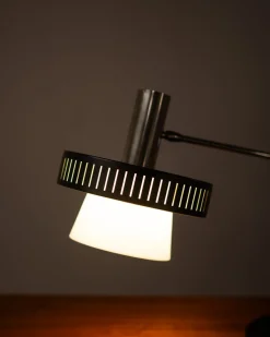 Discount Pamono Mid-Century Modern Italian Table Lamp in Steel and Opal Acrylic, 1960s