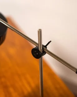 Discount Pamono Mid-Century Modern Italian Table Lamp in Steel and Opal Acrylic, 1960s