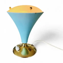 Outlet Pamono Mid-Century Modern Italian Table Lamp in Glass and Metal by Gilardi & Barzaghi, 1950s