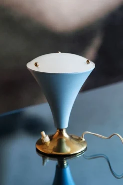 Outlet Pamono Mid-Century Modern Italian Table Lamp in Glass and Metal by Gilardi & Barzaghi, 1950s