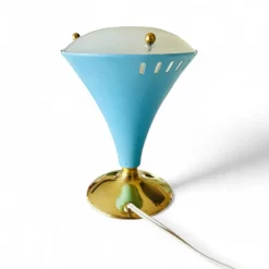 Outlet Pamono Mid-Century Modern Italian Table Lamp in Glass and Metal by Gilardi & Barzaghi, 1950s