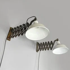 Best Pamono Mid-Century Modern Italian Pantograph Wall Lamps with White Metal Diffuser, 1960s, Set of 2