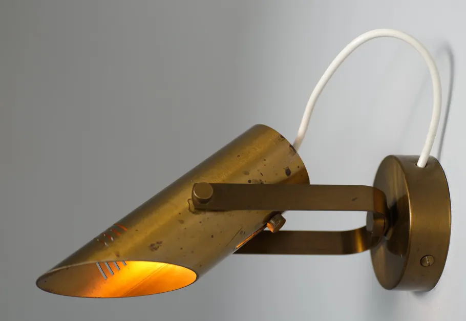 Best Pamono Mid-Century Modern Italian Adjustable Brass Wall Lamps, 1960s, Set of 2