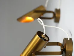 Best Pamono Mid-Century Modern Italian Adjustable Brass Wall Lamps, 1960s, Set of 2