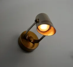 Best Pamono Mid-Century Modern Italian Adjustable Brass Wall Lamps, 1960s, Set of 2