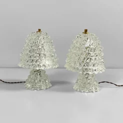 Sale Pamono Mid-Century Modern Italian Rostrato Glass Table Lamps attributed to Barovier & Toso, 1950s, Set of 2