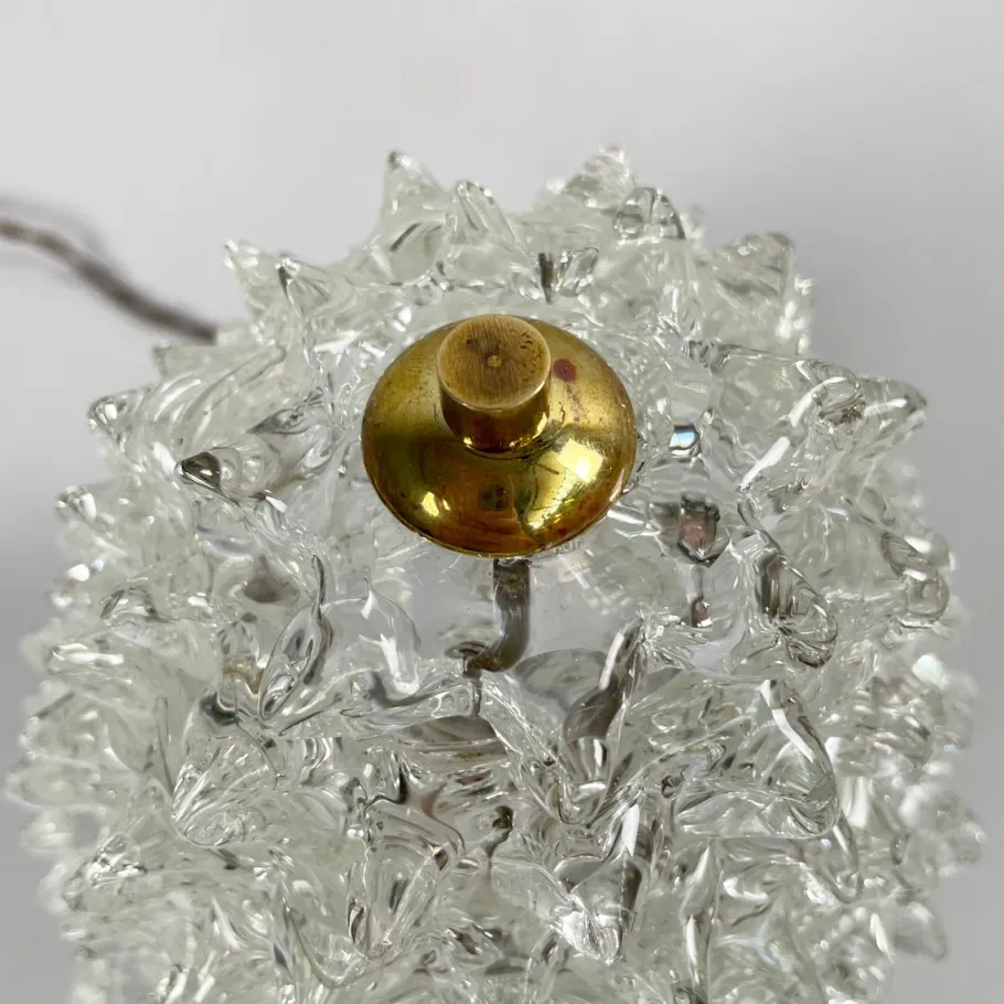 Sale Pamono Mid-Century Modern Italian Rostrato Glass Table Lamps attributed to Barovier & Toso, 1950s, Set of 2