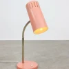 Best Pamono Mid-Century Modern Italian Gooseneck Table Lamp in Salmon and Chrome