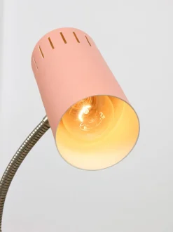 Best Pamono Mid-Century Modern Italian Gooseneck Table Lamp in Salmon and Chrome