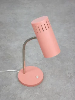 Best Pamono Mid-Century Modern Italian Gooseneck Table Lamp in Salmon and Chrome