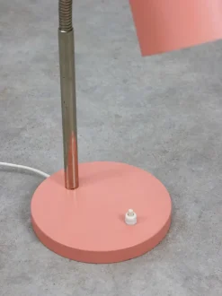 Best Pamono Mid-Century Modern Italian Gooseneck Table Lamp in Salmon and Chrome