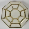Sale Pamono Mid-Century Modern Italian Brass and Glass Ceiling Wall Lamp, 1970s