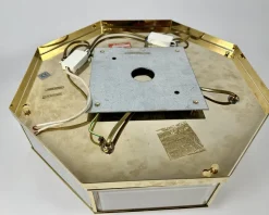 Sale Pamono Mid-Century Modern Italian Brass and Glass Ceiling Wall Lamp, 1970s