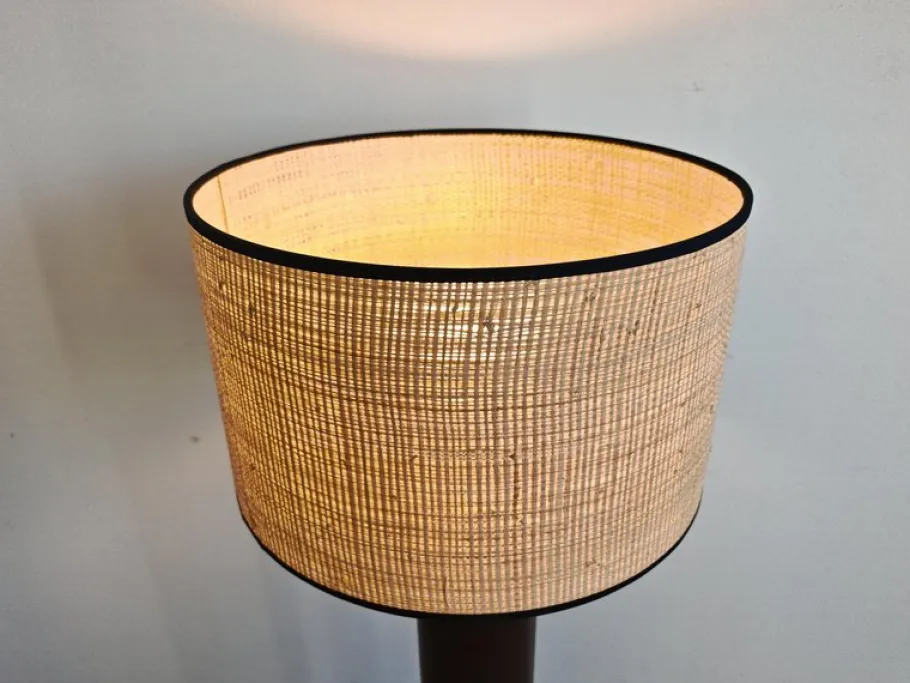 Outlet Pamono Mid-Century Modern Leather Floor Lamp by Nicetin, Former Yugoslavia, 1980s