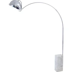 Clearance Pamono Mid-Century Modern Marble and Chrome Floor Lamp, 1970s