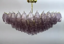 Sale Pamono Mid-Century Modern Murano Glass Poliedri Chandelier by Carlo Scarpa for Venini, 1970s