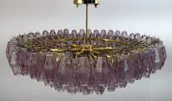 Sale Pamono Mid-Century Modern Murano Glass Poliedri Chandelier by Carlo Scarpa for Venini, 1970s